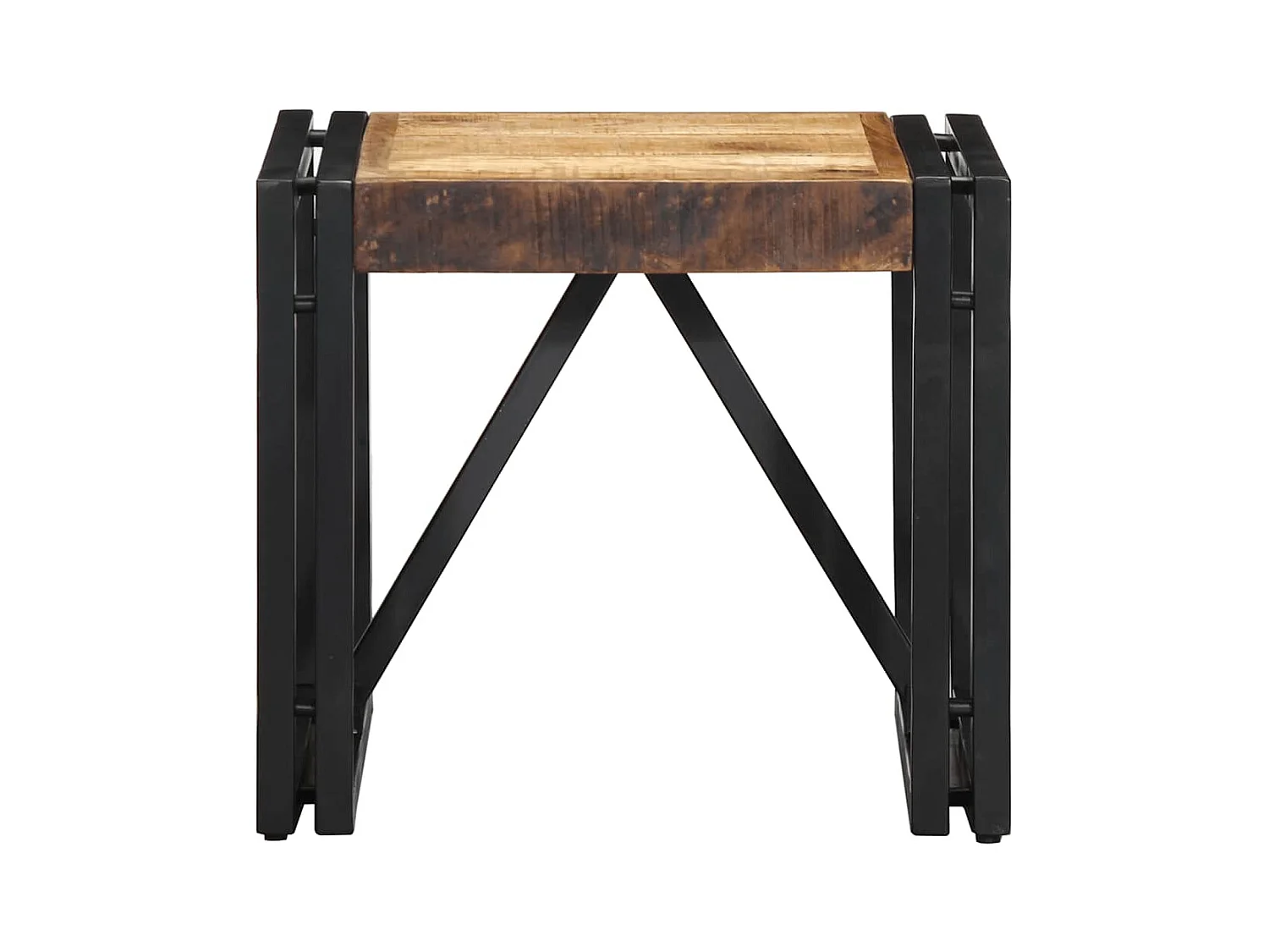 Mesas de centro apilables | Mesas auxiliares 2 uds madera de ingeniería envejecida SHL20764