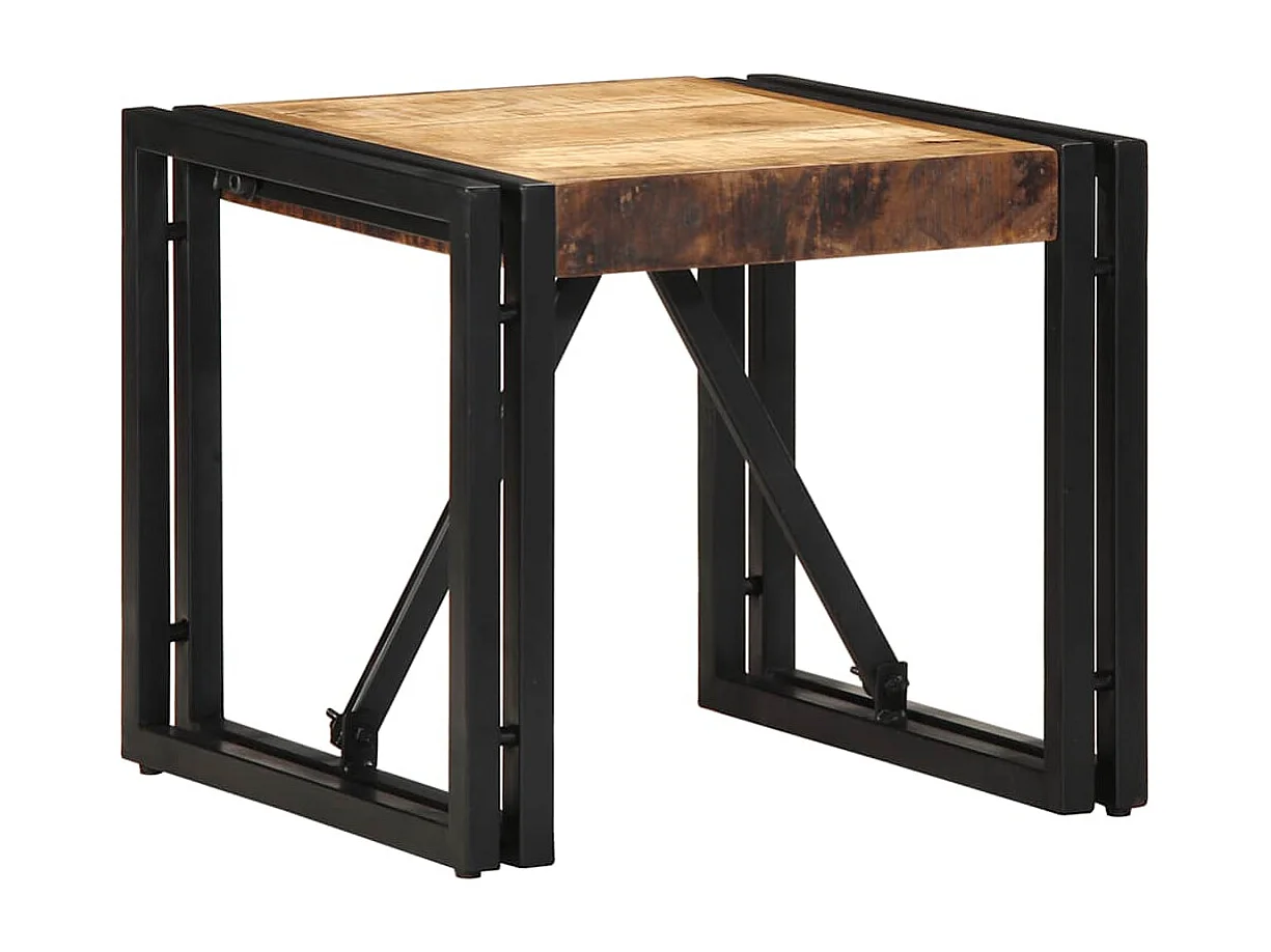Couchtisch-Wohnzimmertisch-Beistelltische 40x40x35 cm Raues Massivholz Mango SHL44151