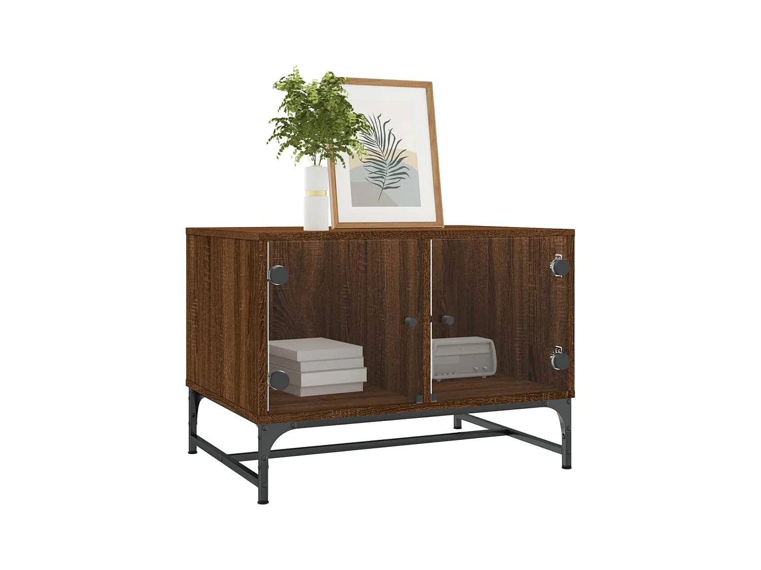 Mesa de centro-Mesa auxiliar de bambú 70x40x35 cm SHL3486