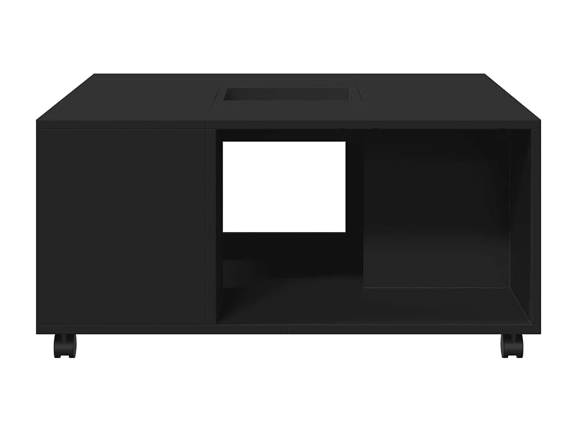 Table basse salon-Table d'appoint noir 80x80x40 cm bois d'ingénierie SHL55975