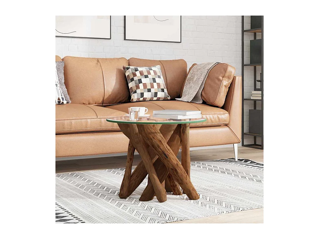 Mesa de centro | Mesa de apoio em teca maciça 60 cm