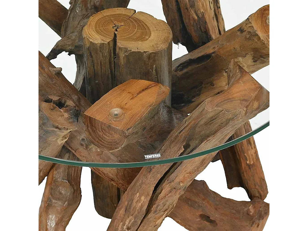 Couchtisch-Beistelltisch-Sofatisch Massivholz Teak Treibholz 60 cm SHL14881