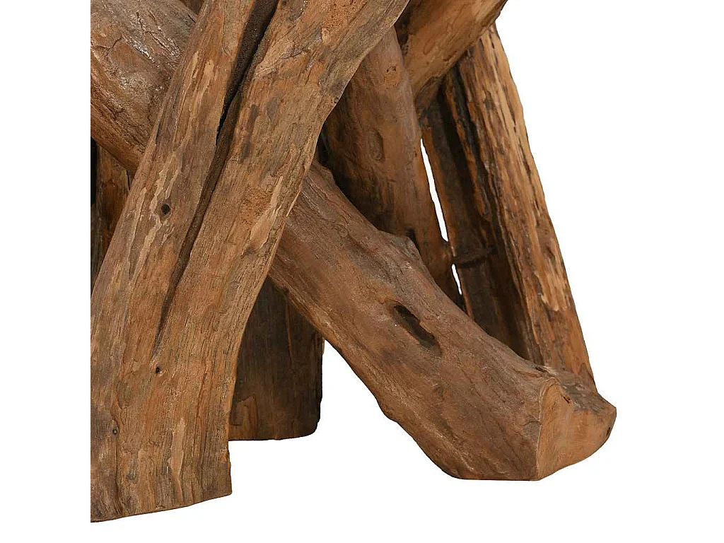 Couchtisch-Beistelltisch-Sofatisch Massivholz Teak Treibholz 60 cm SHL14881