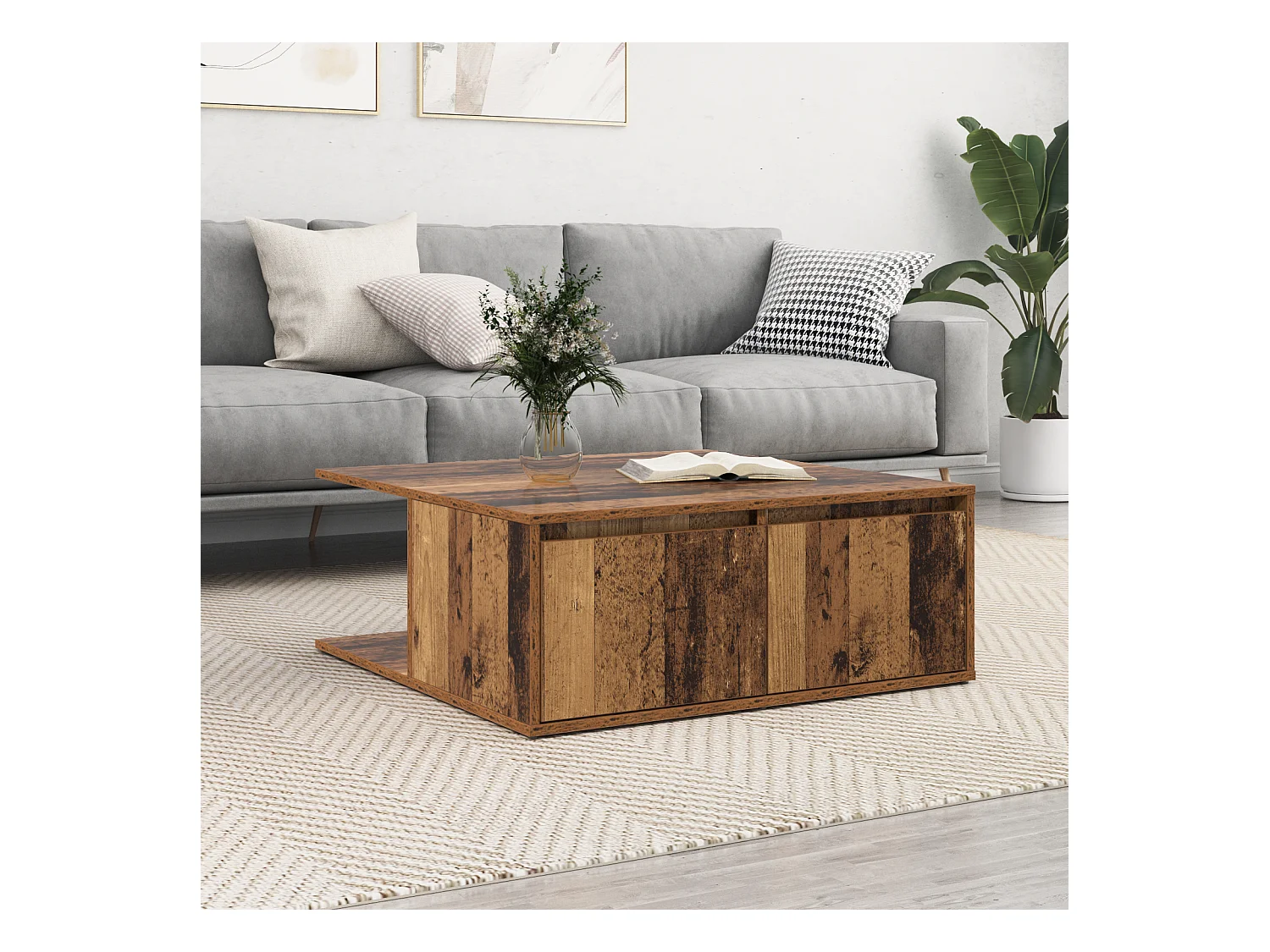 Mesas de centro | Mesas auxiliares 2 uds madera de ingeniería negro 50x50x40 cm SHL6389