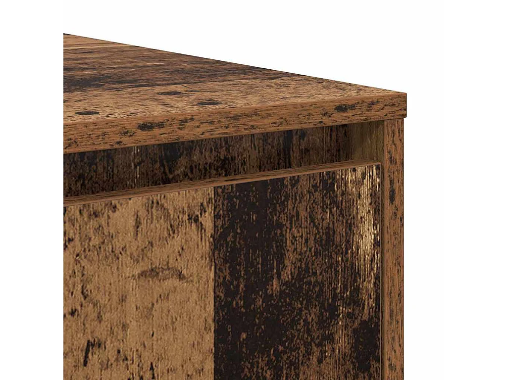 Salontafel | Bijzettafel met lade Oud hout 80 x 80 x 31 cm Bewerkt hout