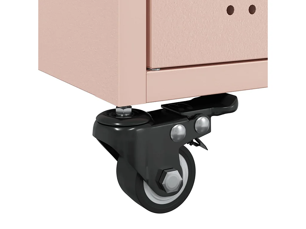 Mesa de centro | Mesa de apoio 68x50x43.5 cm aço rosa