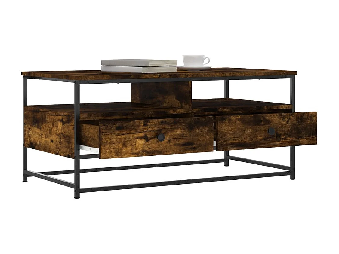 Mesa de centro-Mesa auxiliar acero inoxidable y vidrio 110x45x45 cm SHL863292