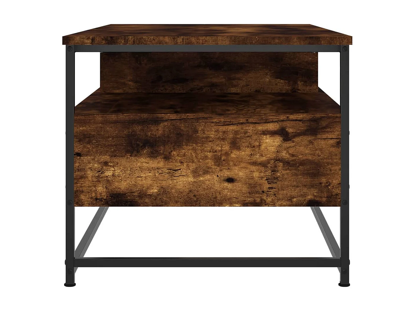 Mesa de centro-Mesa auxiliar acero inoxidable y vidrio 110x45x45 cm SHL863292