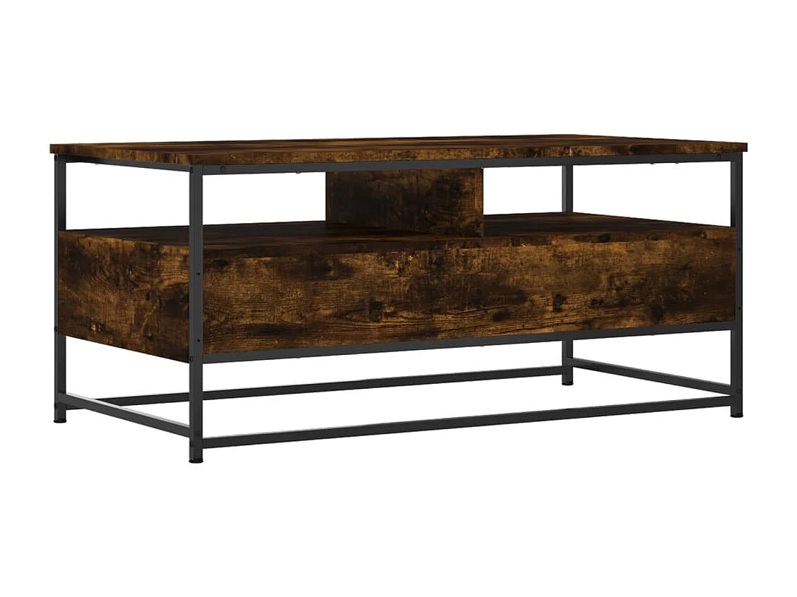 Couchtisch-Wohnzimmertisch-Beistelltische Räuchereiche 100x51x45 cm Holzwerkstoff SHL64631