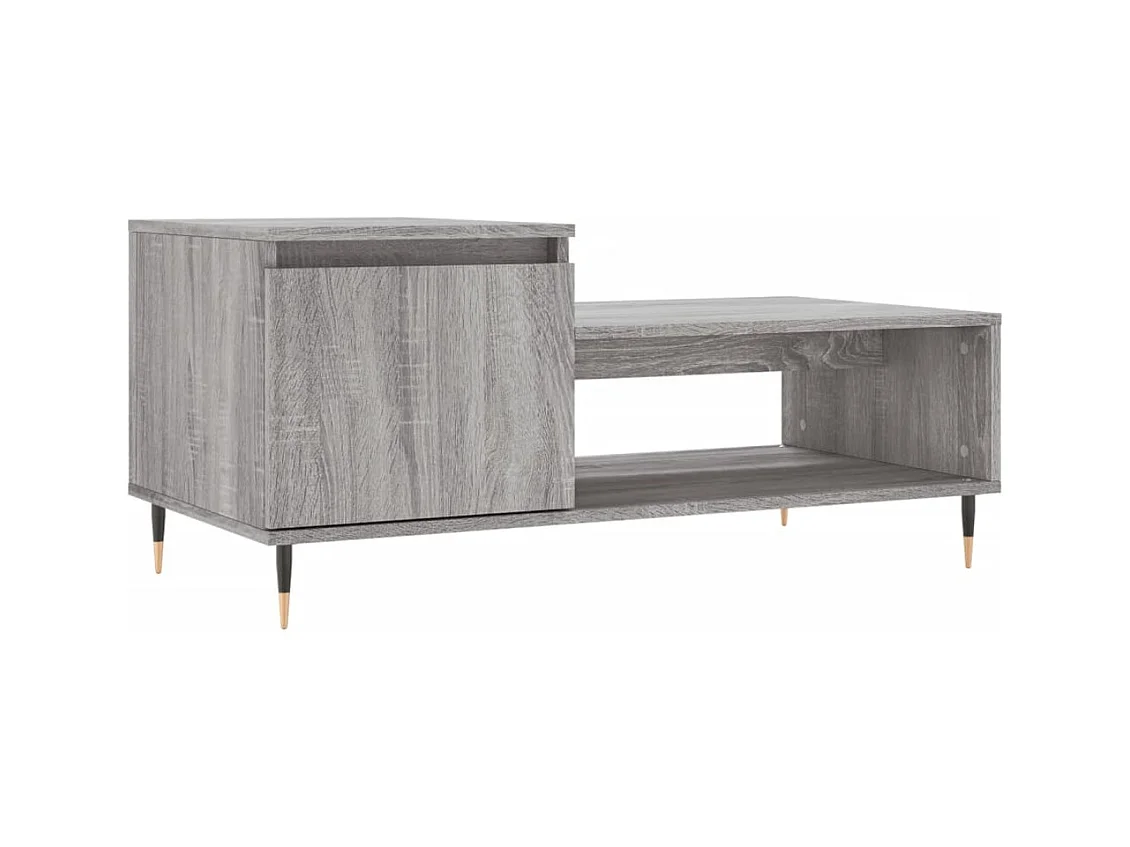 Table basse salon-Table d'appoint Sonoma gris 100x50x45 cm Bois d'ingénierie SHL10775