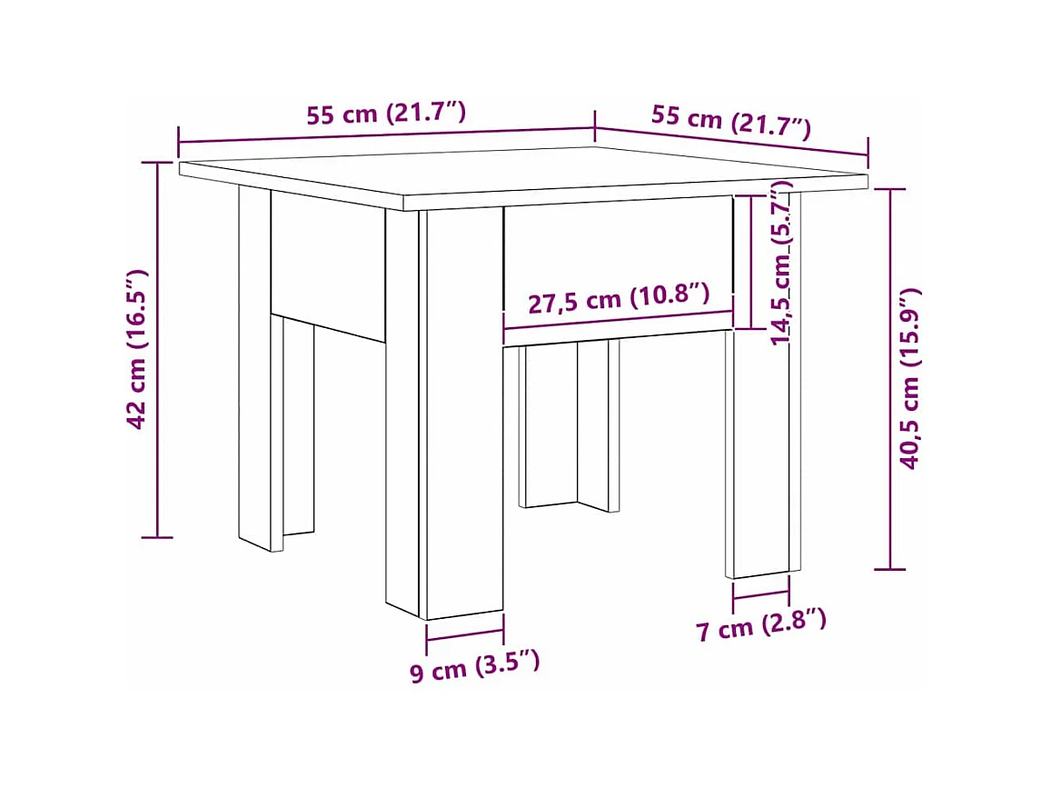 Mesas de centro | Mesas auxiliares 2 uds madera de ingeniería negro 50x50x40 cm SHL183139