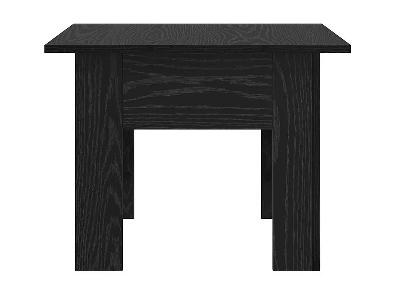 Couchtisch-Wohnzimmertisch-Beistelltische Schwarz Eichen-Optik 55x55x42 cm Holzwerkstoff SHL46933
