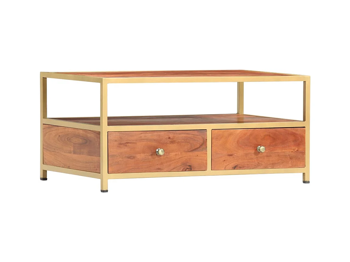 Mesa de centro | Mesa de café | Mesa auxiliar Roble ahumado 103.5x60x35 cm SHL2233