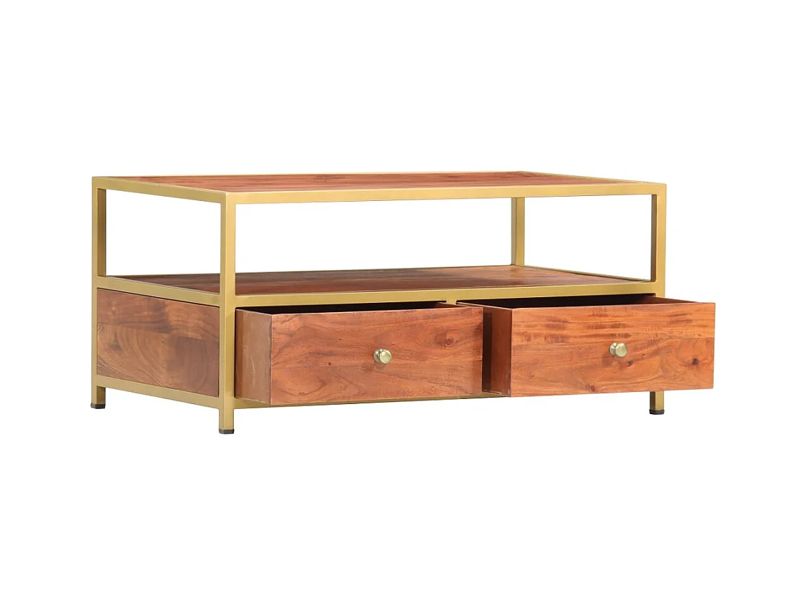 Table basse salon-Table d'appoint 90x50x40 cm Bois d'acacia massif SHL18914