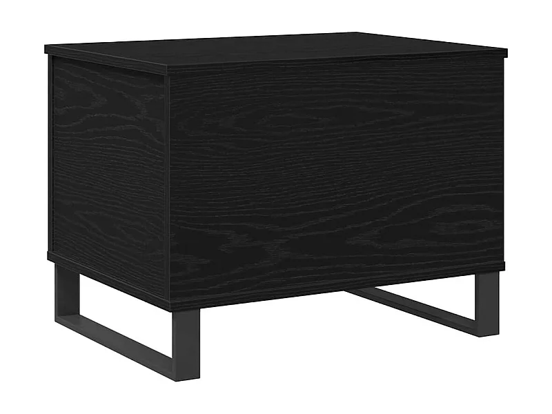 Mesa de centro-Mesa auxiliar-Mesita de centro madera contrachapada negro 90x67x33 cm SHL455857