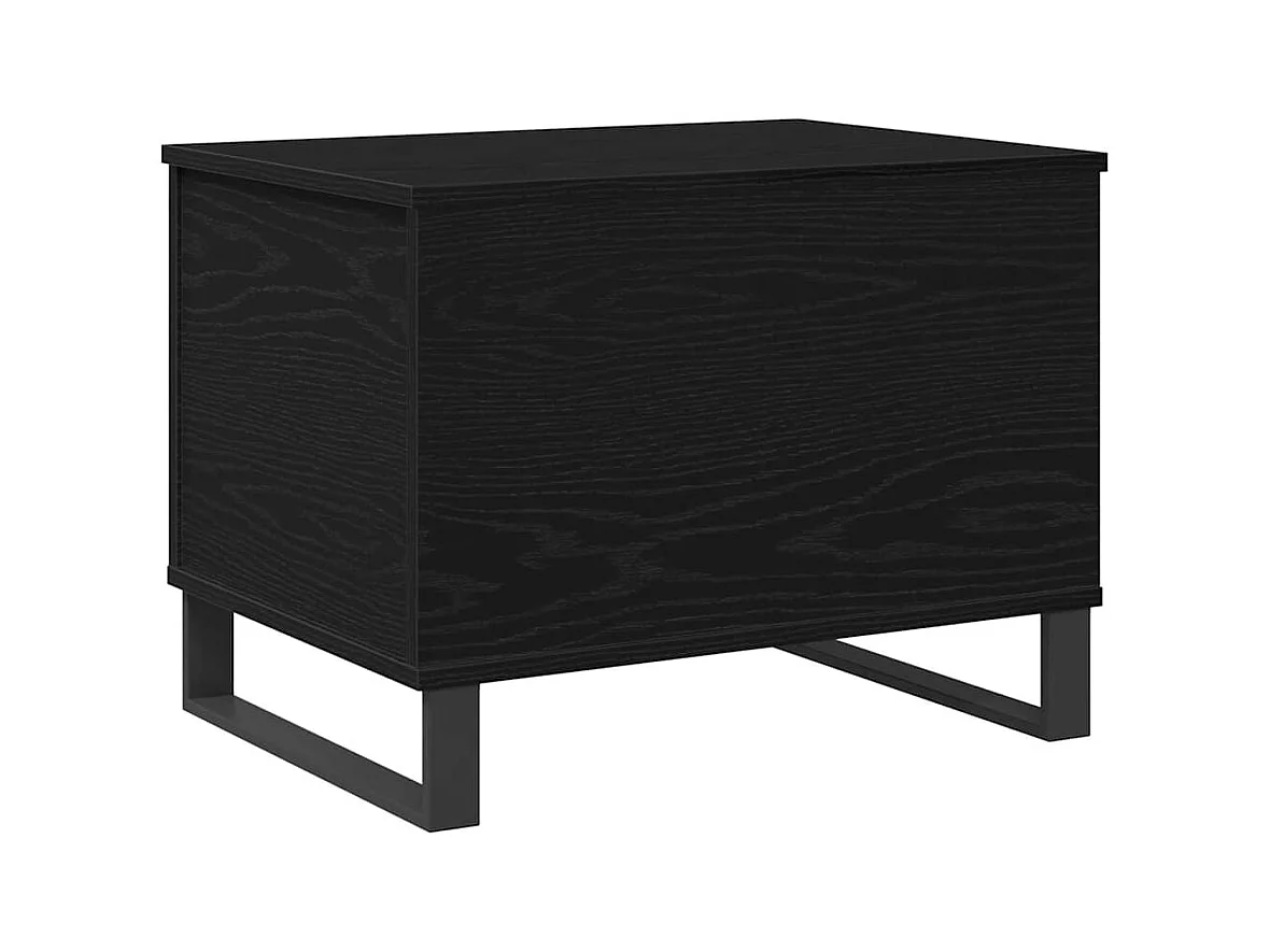 Table basse salon avec Plateau Relevable Noir Chêne 60x44,5x45cm Bois d'ingénierie SHL65927