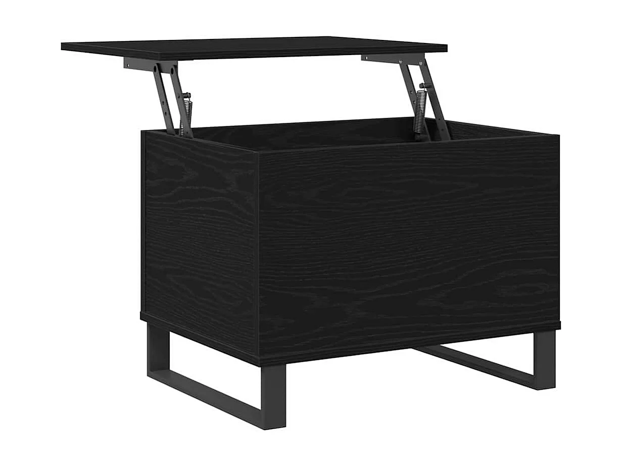 Tavolino da Salotto-Tavolino da Caffè Laterale Rovere Nero 60x44.5x45 cm SHL96582