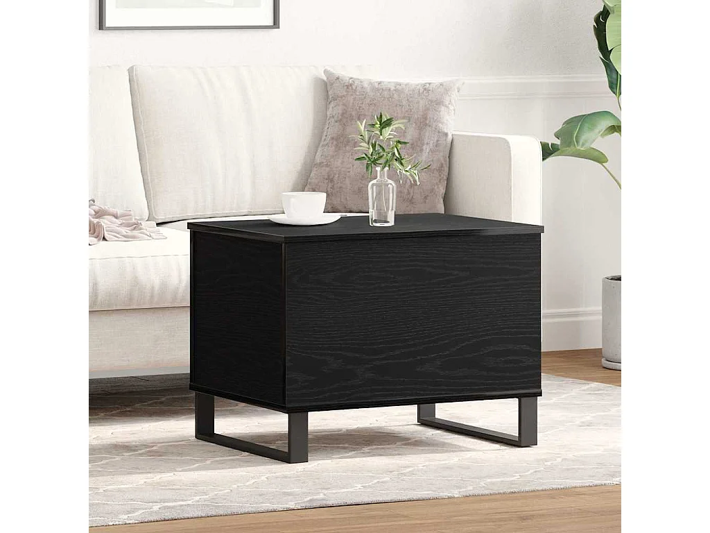 Mesa de centro | Mesa de apoio | Mesa de café Carvalho preto 60x44.5x45 cm