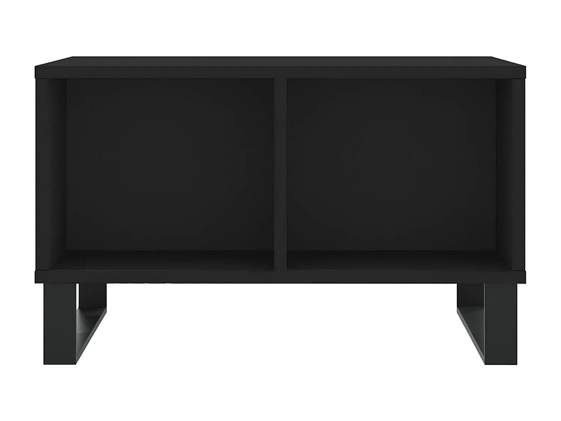 Couchtisch-Wohnzimmertisch-Beistelltische Schwarz 60x50x36,5 cm Holzwerkstoff SHL18190