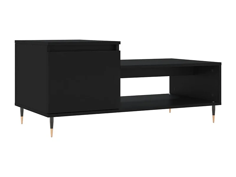 Salontafel | Woonkamertafel | Koffietafel 100x50x45 cm bewerkt hout zwart