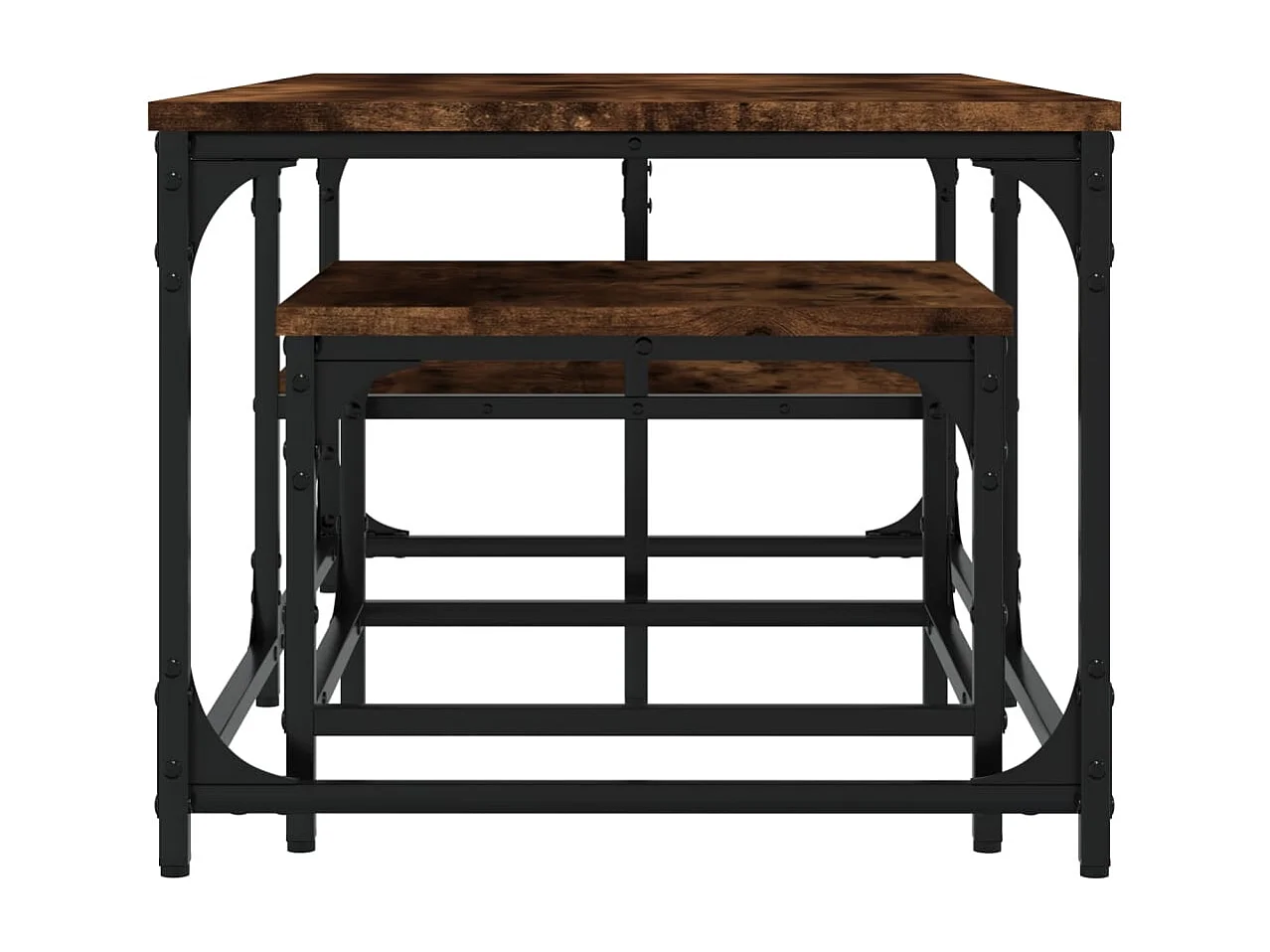 Couchtisch 2er Set-Satztische-Sofatisch Räuchereiche Holzwerkstoff SHL21597