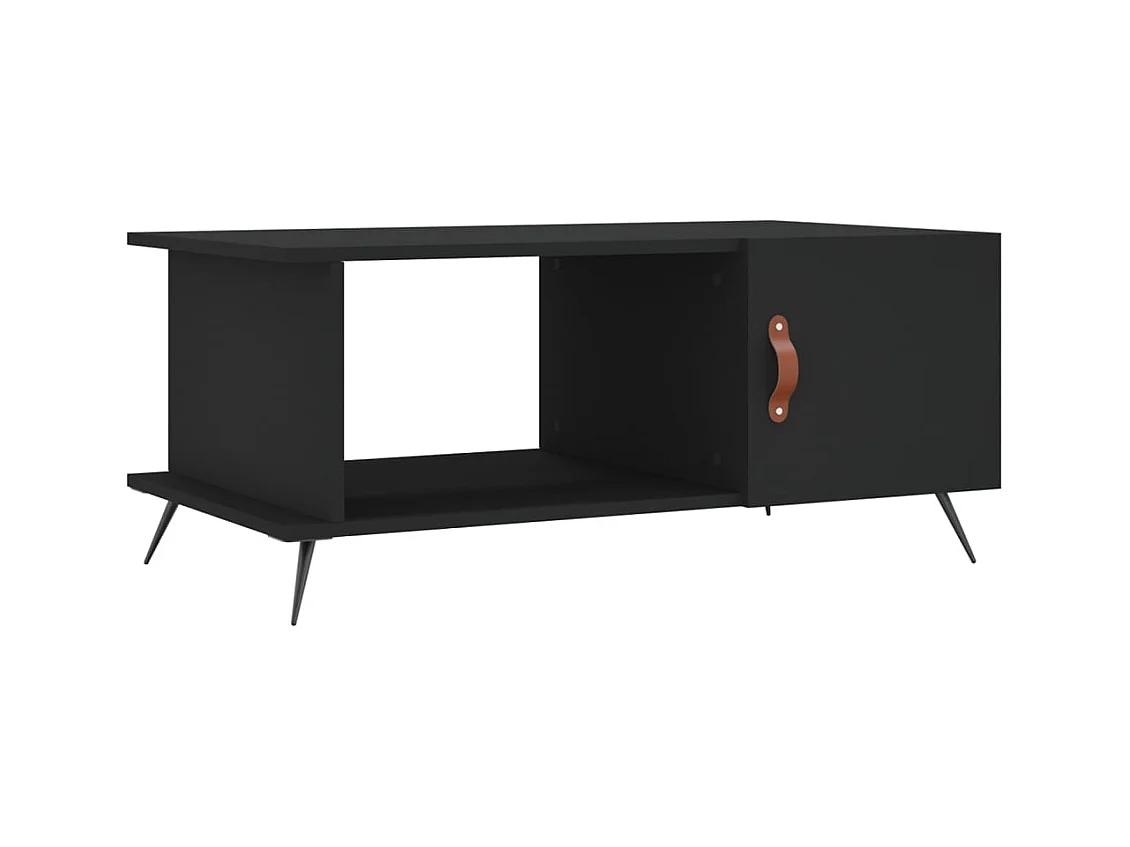 Table basse salon-Table d'appoint noir 90x50x40 cm bois d'ingénierie SHL24160