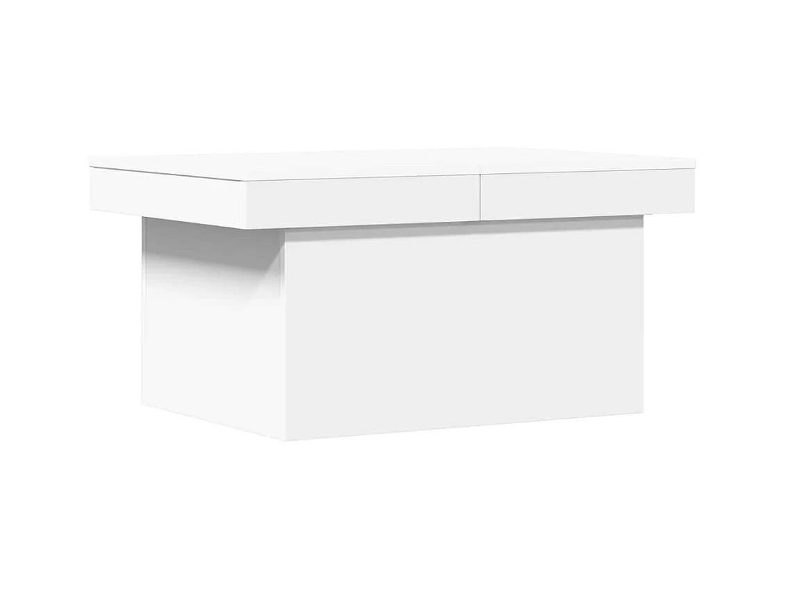 Table basse salon-Table d'appoint blanc 80x55x40 cm bois d'ingénierie SHL61704