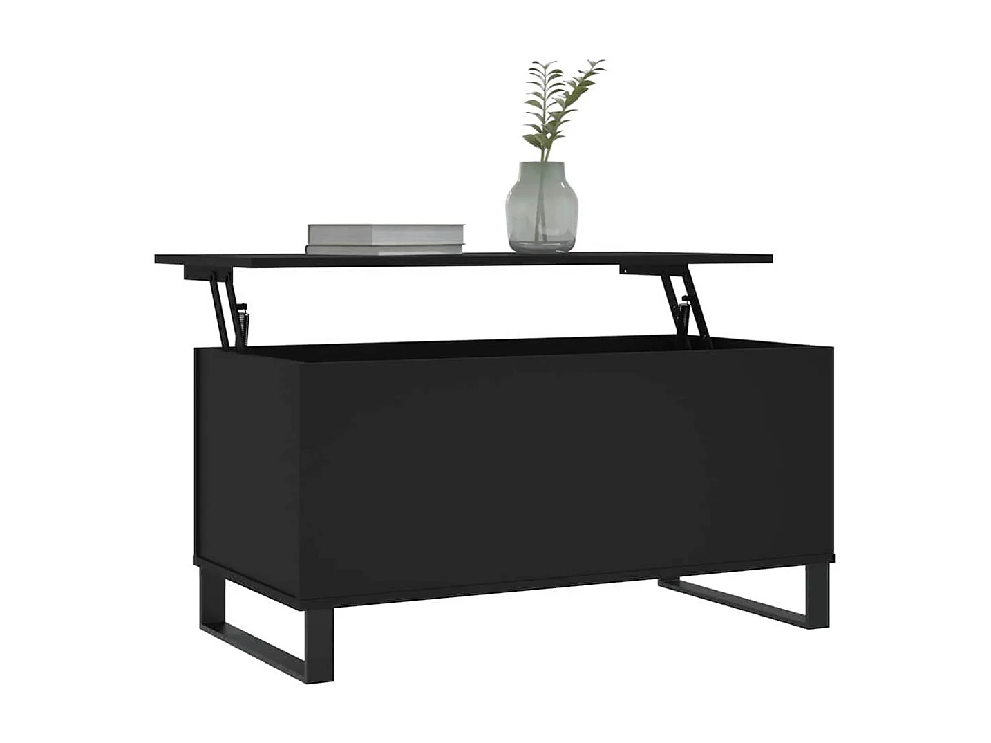 Couchtisch-Wohnzimmertisch-Beistelltische Schwarz 90x44,5x45 cm Holzwerkstoff SHL18736