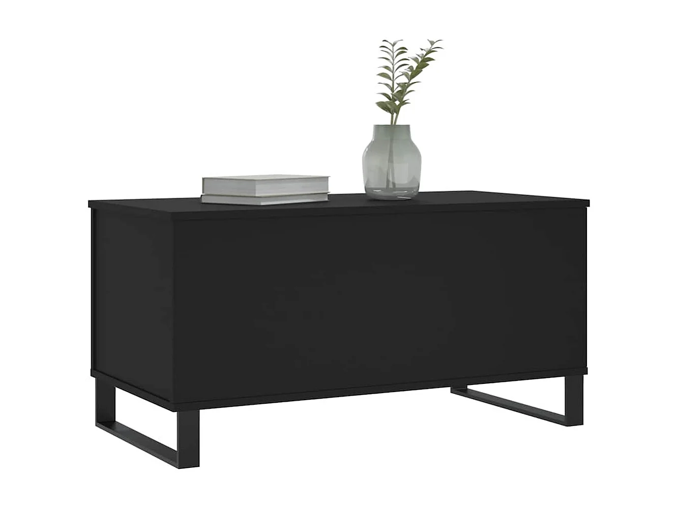Couchtisch-Wohnzimmertisch-Beistelltische Schwarz 90x44,5x45 cm Holzwerkstoff SHL18736