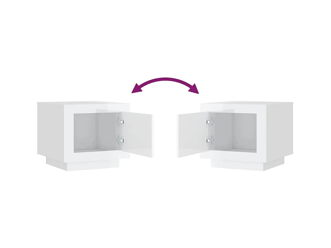 Mesa de centro | Mesa auxiliar giratoria 360 grados negro 70x70x34,5 cm SHL48239