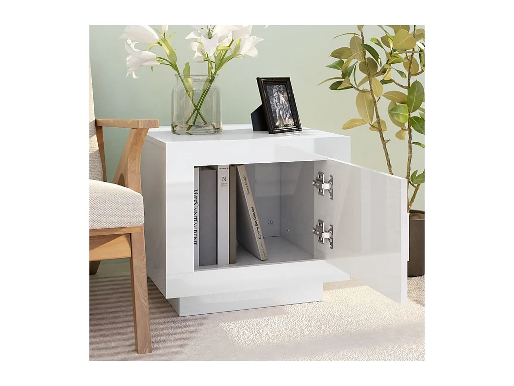 Mesa de centro | Mesa auxiliar giratoria 360 grados negro 70x70x34,5 cm SHL48239