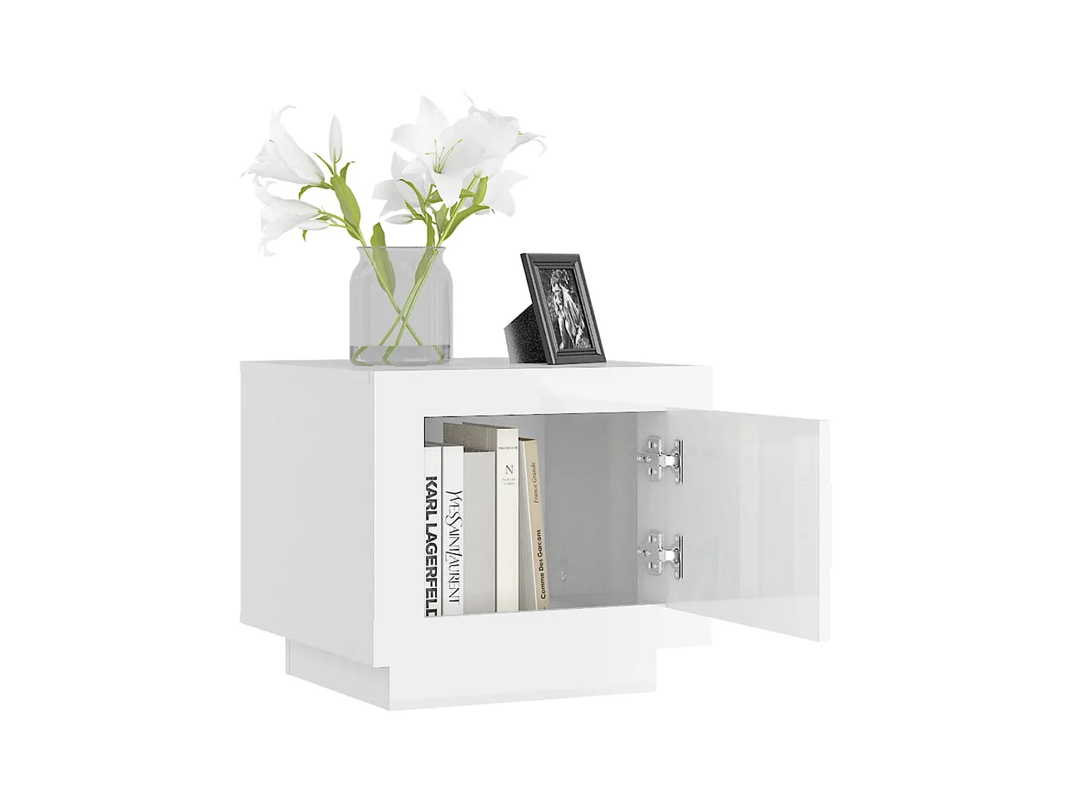 Mesa de centro | Mesa auxiliar giratoria 360 grados negro 70x70x34,5 cm SHL48239