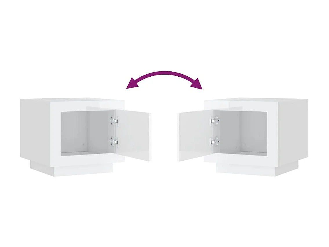 Mesa de centro | Mesa auxiliar giratoria 360 grados negro 70x70x34,5 cm SHL48239