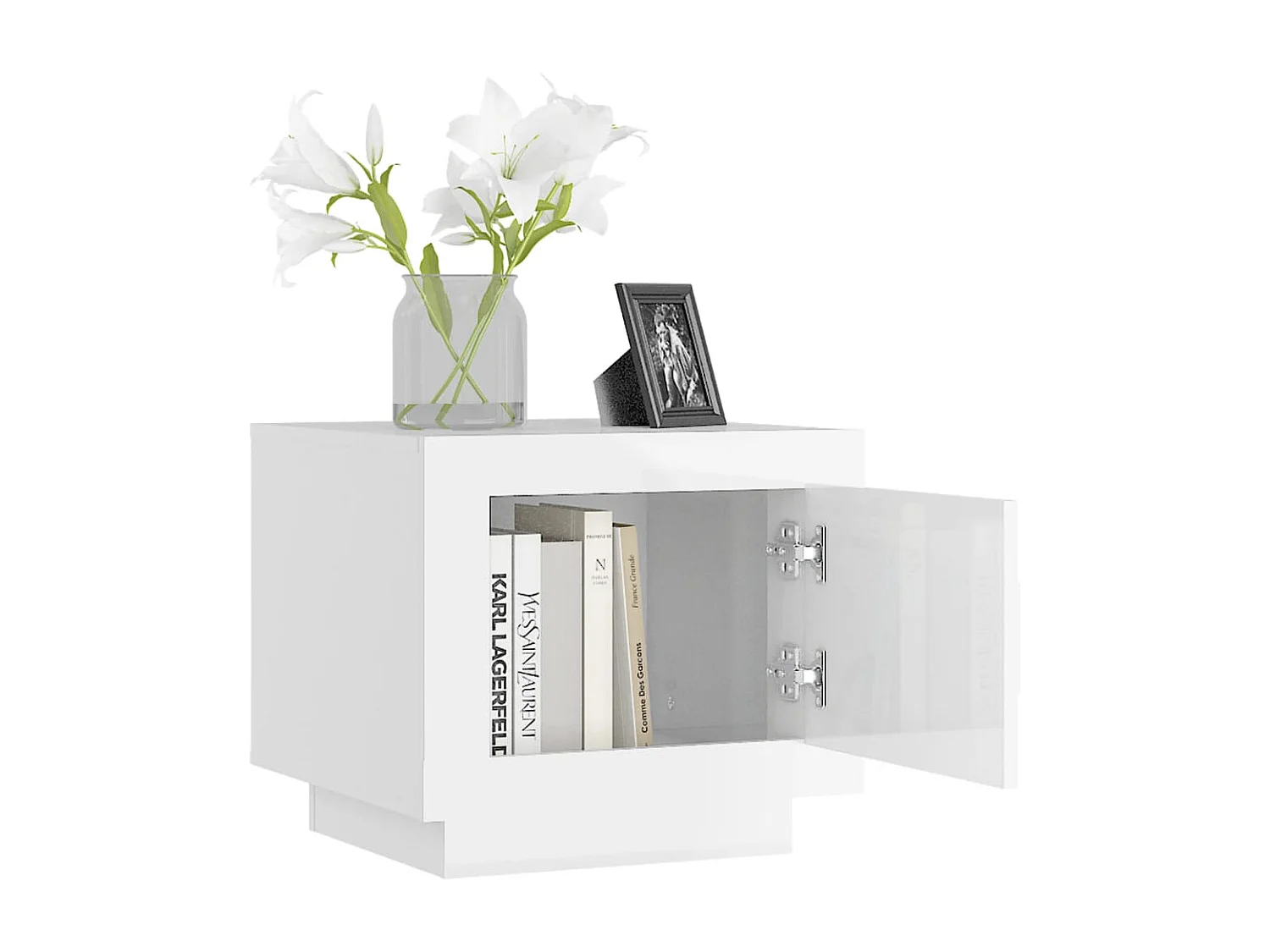 Mesa de centro | Mesa auxiliar giratoria 360 grados negro 70x70x34,5 cm SHL48239