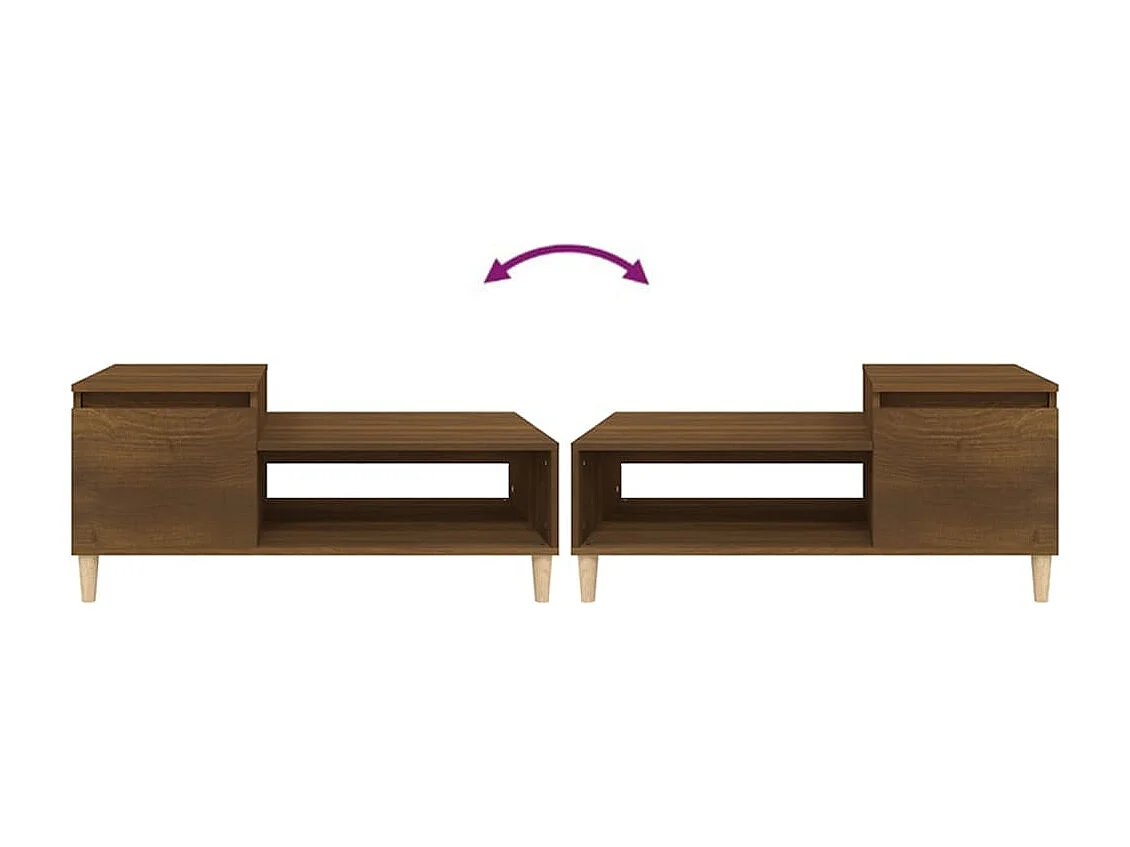 Mesa de centro | Mesa auxiliar madera de ingeniería blanca 50x50x40 cm SHL39263