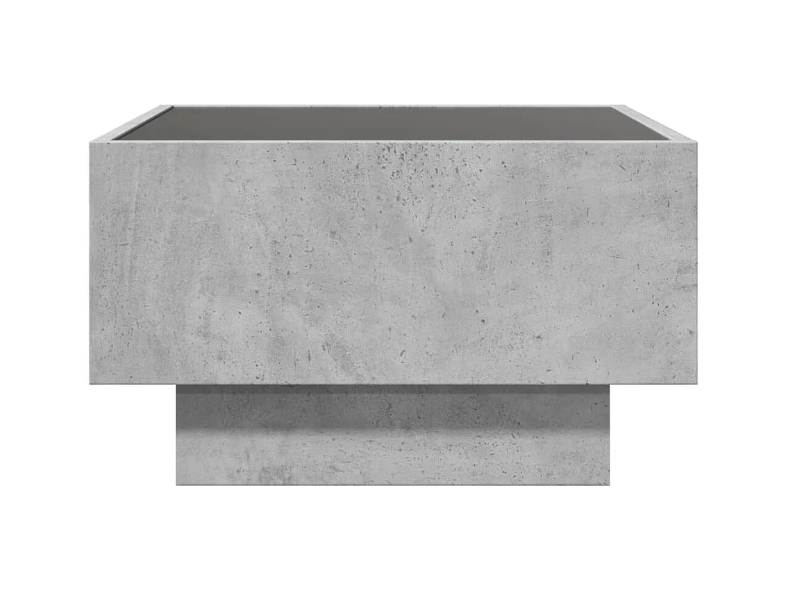 Mesa de centro-Mesa auxiliar madera contrachapada gris hormigón 50x50x40cm SHL4245