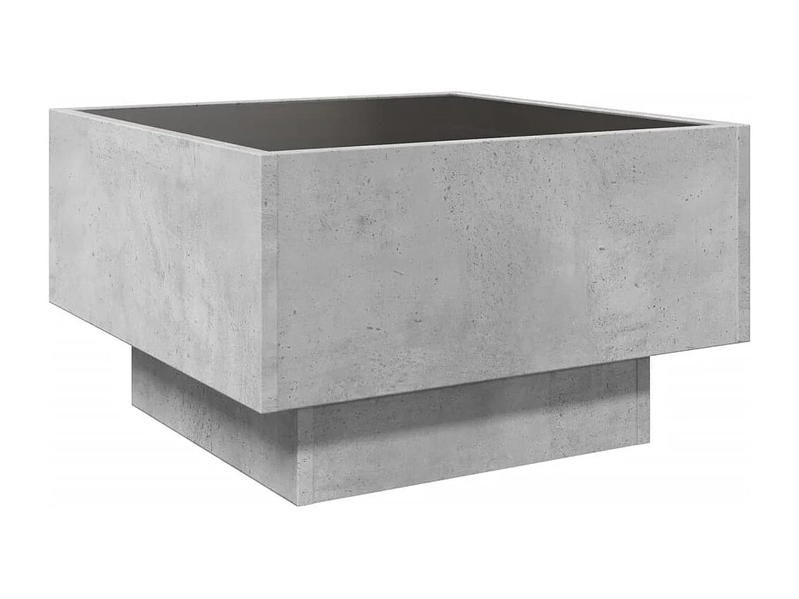 Mesa de centro-Mesa auxiliar madera contrachapada gris hormigón 50x50x40cm SHL4245