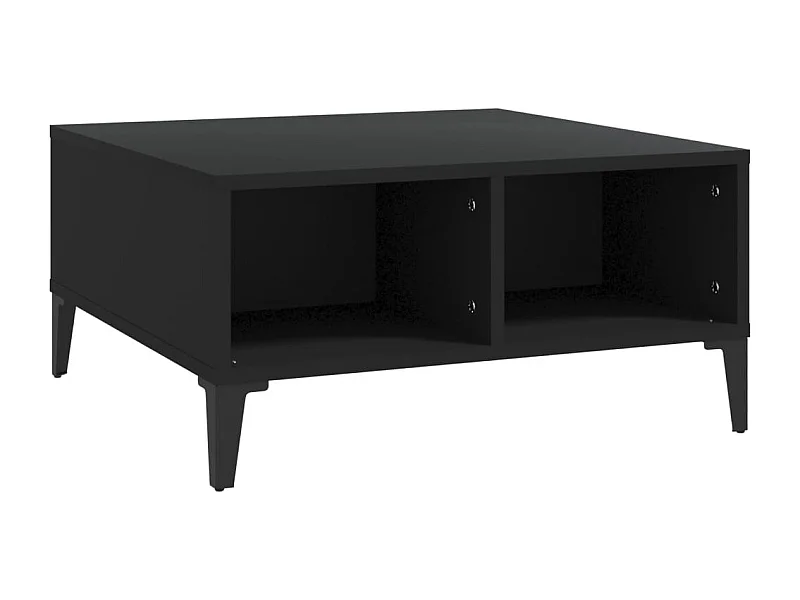 Mesa de centro | Mesa auxiliar con luces LED roble negro 90x50x40 cm SHL4269