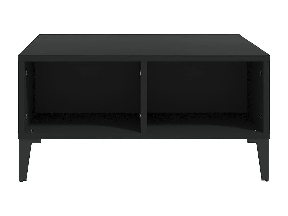 Mesa de centro | Mesa auxiliar con luces LED roble negro 90x50x40 cm SHL4269