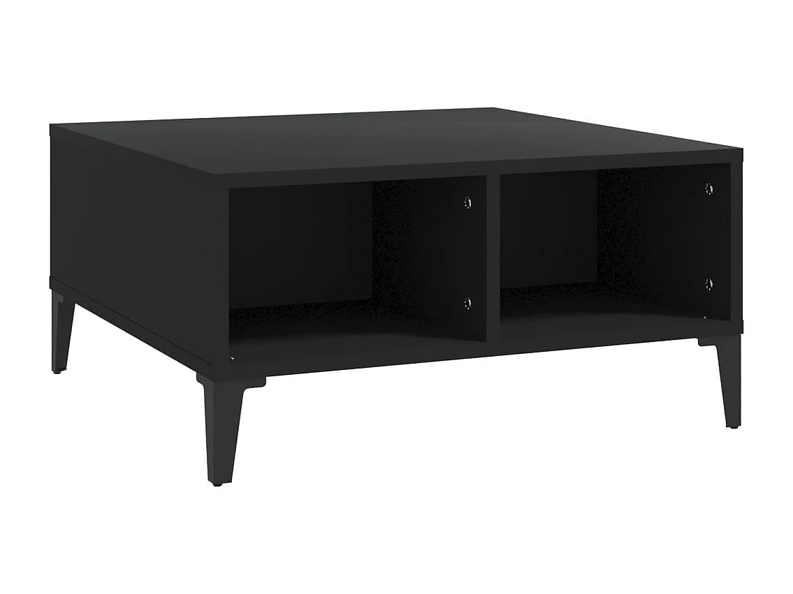 Table basse salon-Table d'appoint noir 60x60x30 cm bois d'ingénierie SHL18304