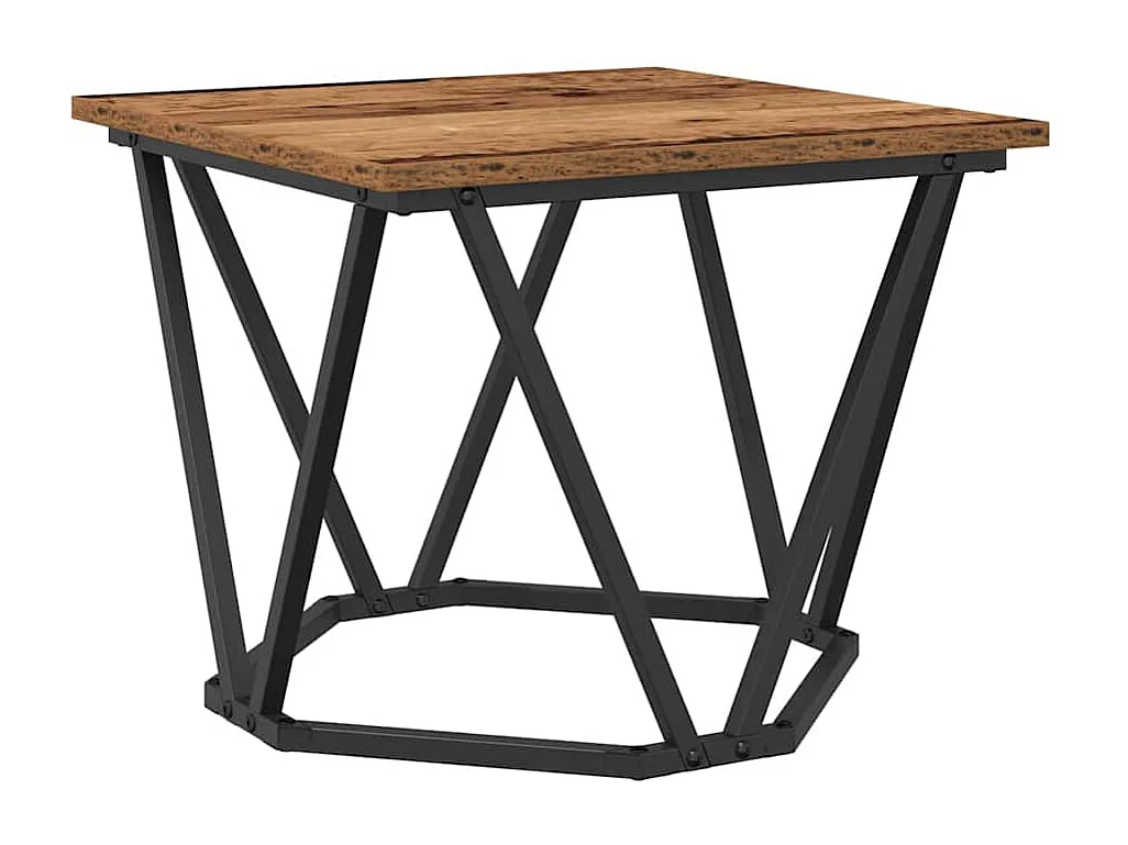 Mesa de centro 3 pcs Madeira antiga 50x50x40 cm