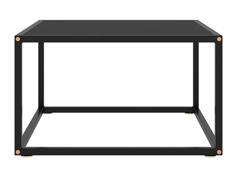 Table basse salon-Table d'appoint Noir avec verre noir 60x60x35 cm SHL49204
