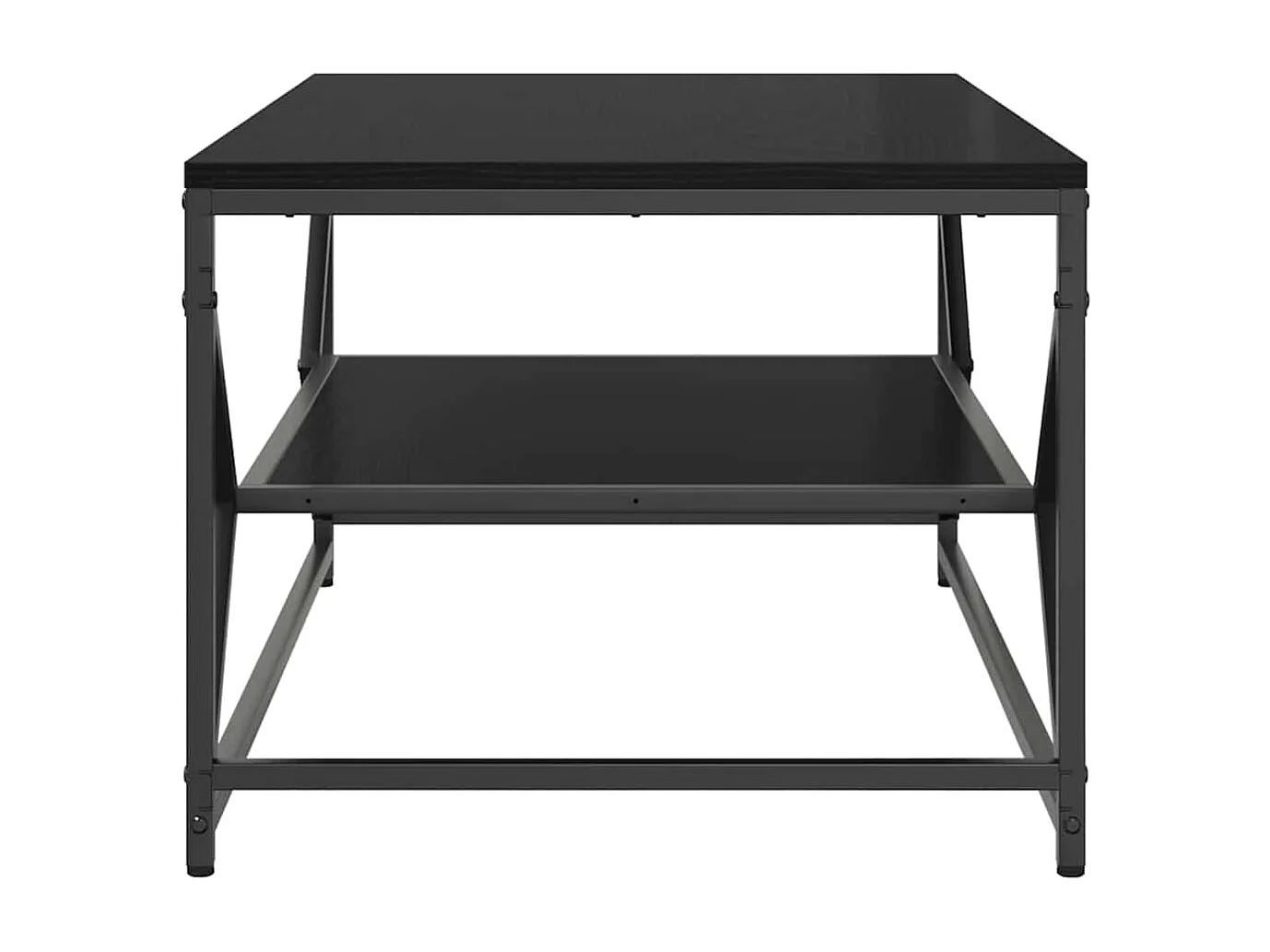 Tavolino da Salotto-Tavolino da Caffè Laterale Rovere Nero 90x50x40 cm SHL80403