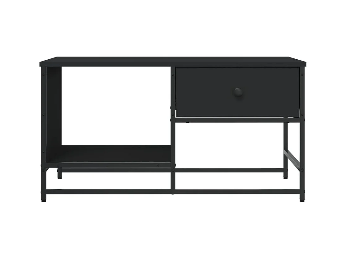 Mesa de centro-Mesa auxiliar con borde curvado 1 cajón madera reciclada SHL3128