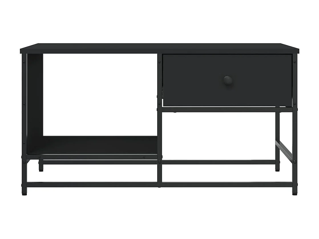 Table basse salon-Table d'appoint noir 85,5x51x45 cm bois d'ingénierie SHL46418