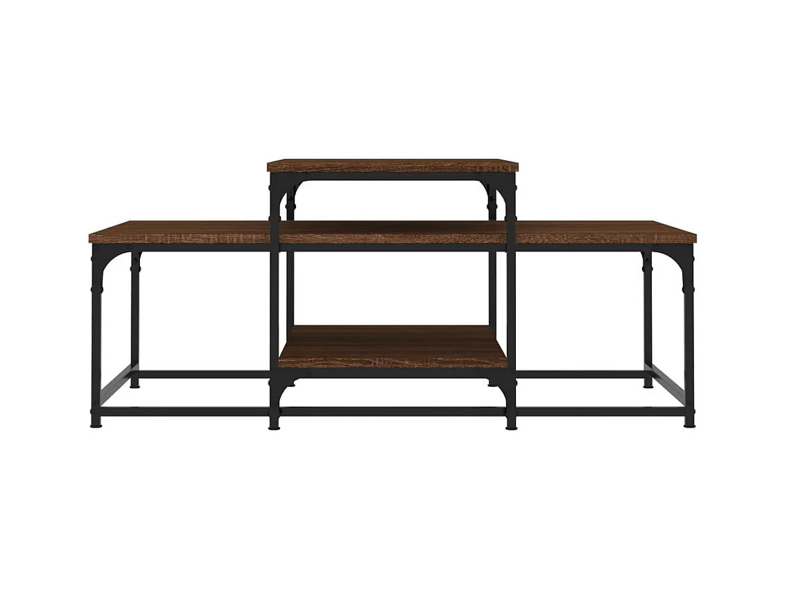 Mesa de centro-Mesa auxiliar blanco madera contrachapada 40x40x42 cm SHL1714