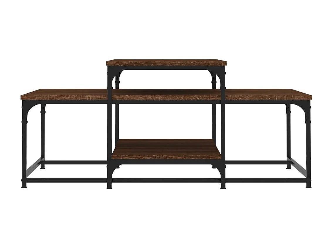 Couchtisch-Wohnzimmertisch-Beistelltische Braun Eichen-Optik 102x60x45 cm Holzwerkstoff SHL75