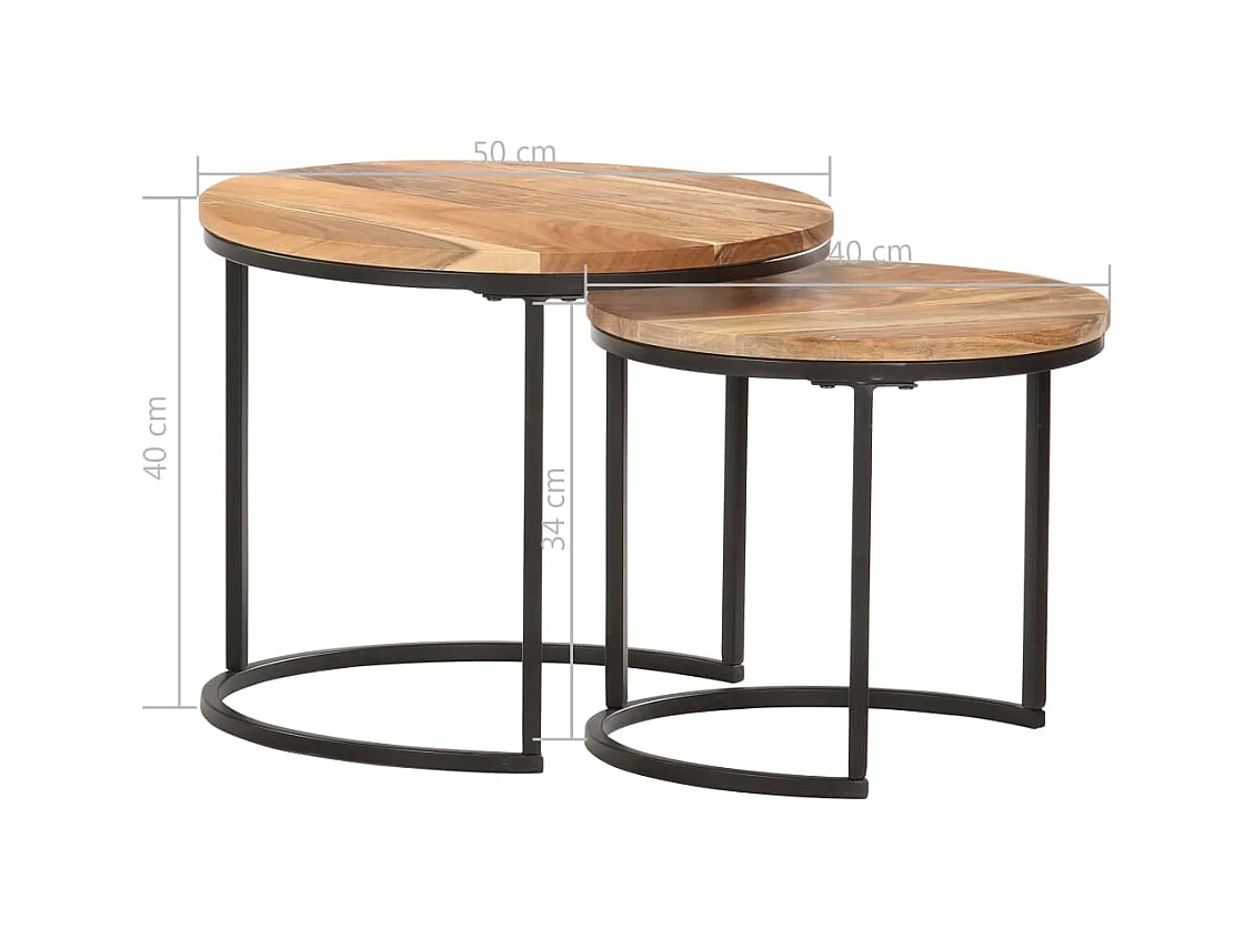 Mesa de centro | Mesa de café | Mesa auxiliar Roble ahumado 100x50x40 cm SHL4832