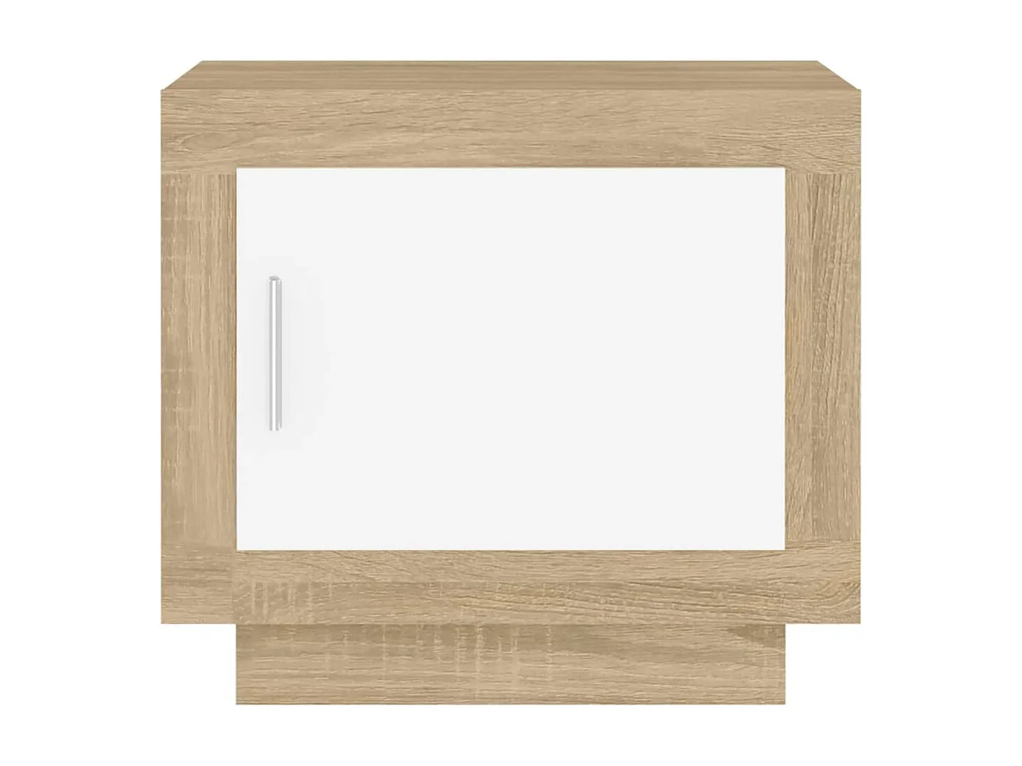 Mesa de centro | Mesa de apoio 51x50x45 cm madeira processada branco/sonoma