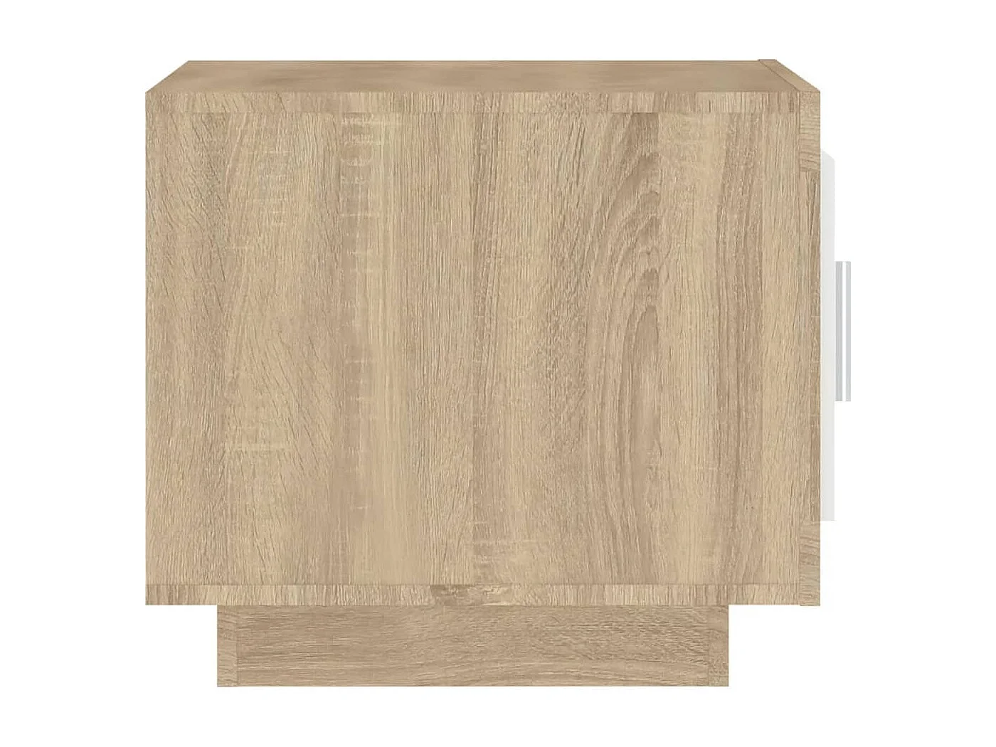 Couchtisch-Sofatisch-Beistelltische Weiß und Sonoma-Eiche 51x50x45 cm Holzwerkstoff SHL87931